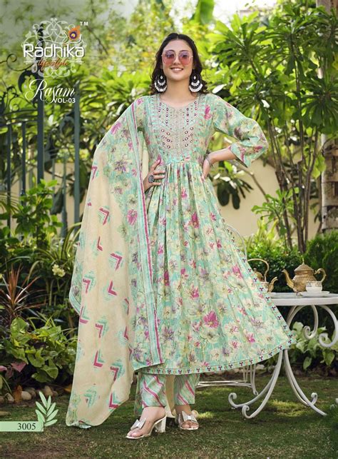 RADHIKA LIFE STYLE RASAM Vol 3 NAYRA CUT GOWN wholesale