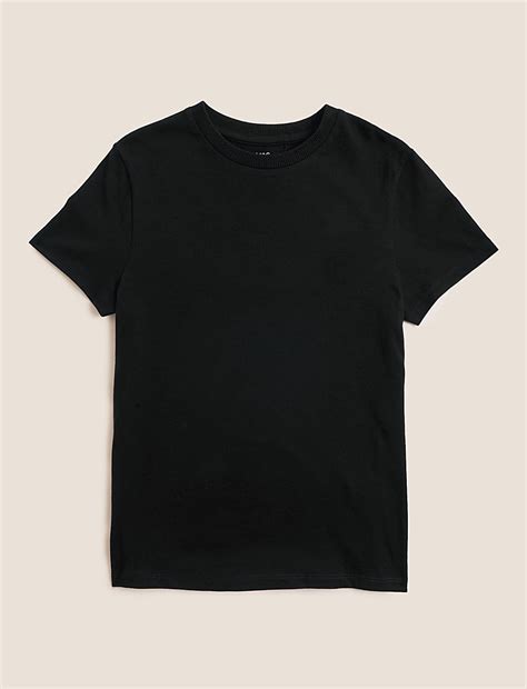 Buy Pure Cotton Plain T-Shirt (6-16 Yrs) at Marks & Spencer