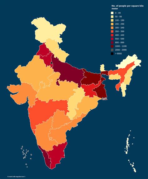 Population density of India by states. : r/IndiaSpeaks