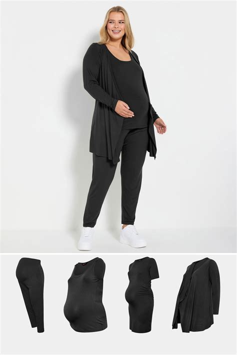 BUMP IT UP MATERNITY Plus Size Black Essentials Kit | Yours Clothing