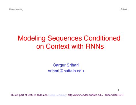 MODELLING SEQUENCES ON RNN-Context - Modeling Sequences Conditioned on ...