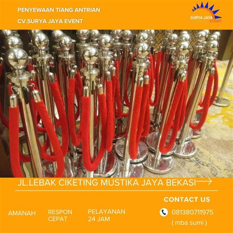 Layanan Sewa Tiang Antrian Gratis Ongkir Tepat Waktu Jakarta