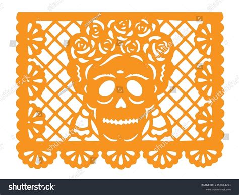 Papel Picado Template Dia De Los Muertos