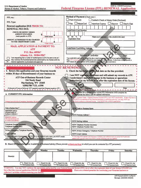 FFL License Application Form 的图像结果