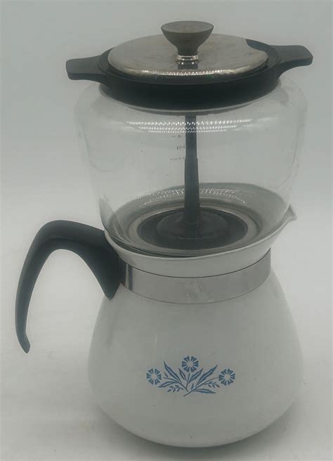 Vintage 2 Qt Corning Ware Stove Top Drip Coffee Maker, 12.5"H #9964 ...