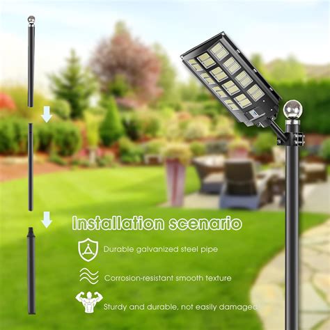UNDADE Street Light Pole 10Ft Tall - Outdoor Adjustable India | Ubuy