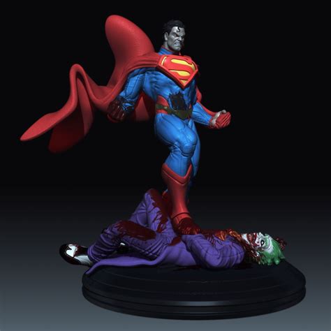 Superman kills Joker Injustice DC Comics fanarts stl 3d print 3D model ...