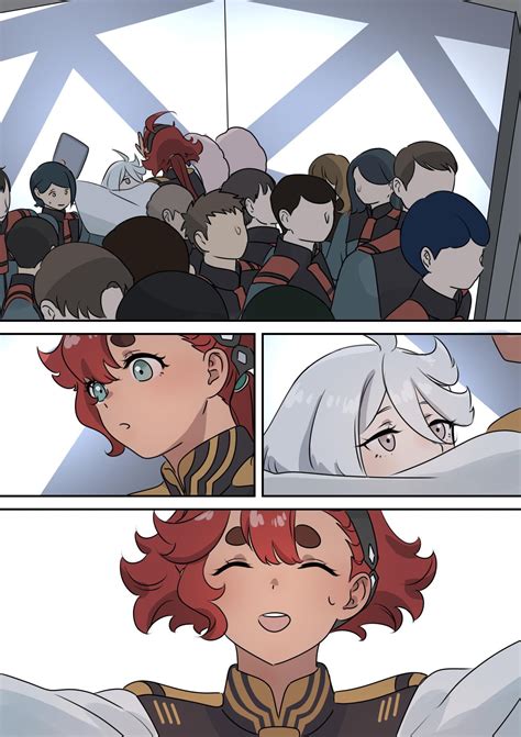 Suletta and Miorine take the elevator : r/Gundam