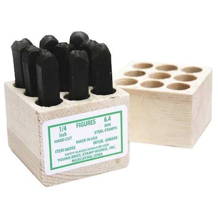 Young Bros Stamp Works Hand Stamp Kit, Number Set 03092 | Zoro