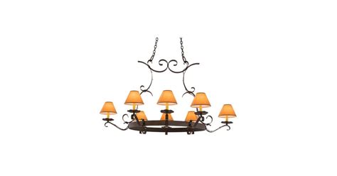 Meyda Tiffany 160119 Long Hand forged 8 Light 37" Wide Ring Chandelier ...