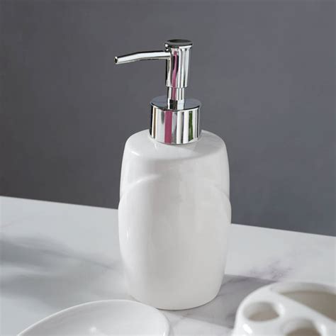 White Ceramic Bath Accessories Online - Premium Bath Set | Nestasia