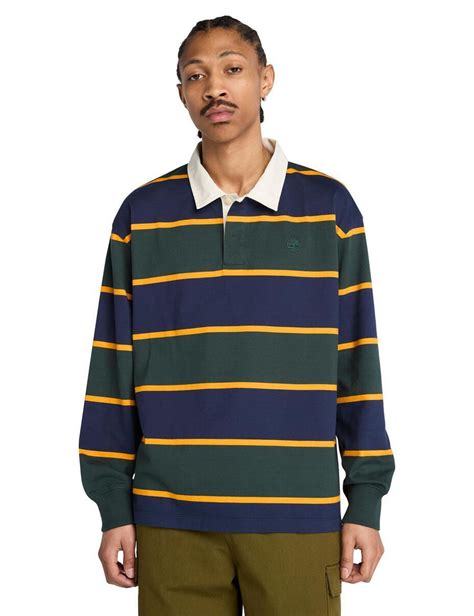 Pure Cotton Striped Long Sleeve Rugby Shirt | Timberland | M&S