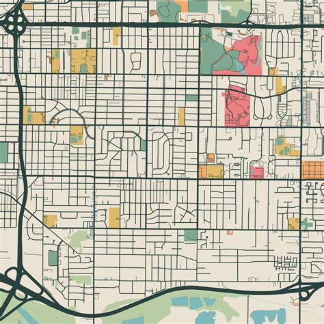 Evansville Map Print Poster, Retro Evansville Map Decor, Vintage ...