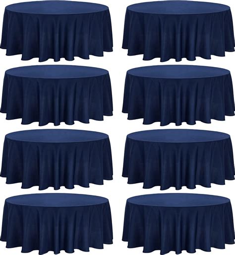 Amazon.com: 8 Pack Thick Premium Round Tablecloth 120 Inch Round Table ...