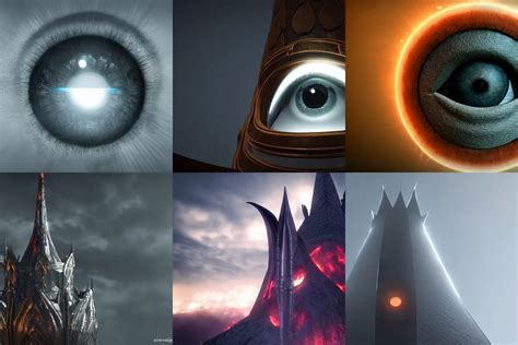 eye of sauron tower, the lord of the rings, octane | Stable Diffusion