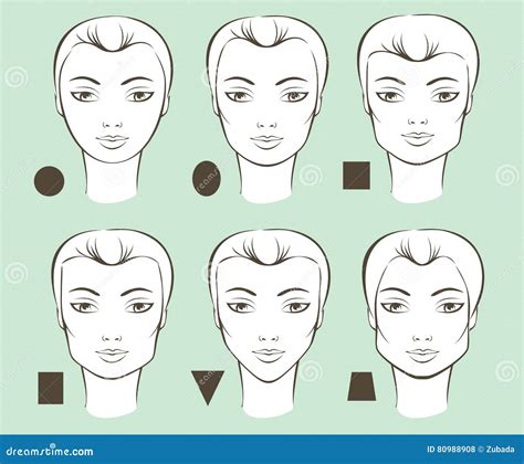 Female face shapes stock vector. Illustration of person - 80988908