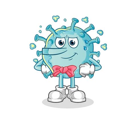 Corona-Virus lügt wie Pinocchio-Charakter. Cartoon-Maskottchen-Vektor ...