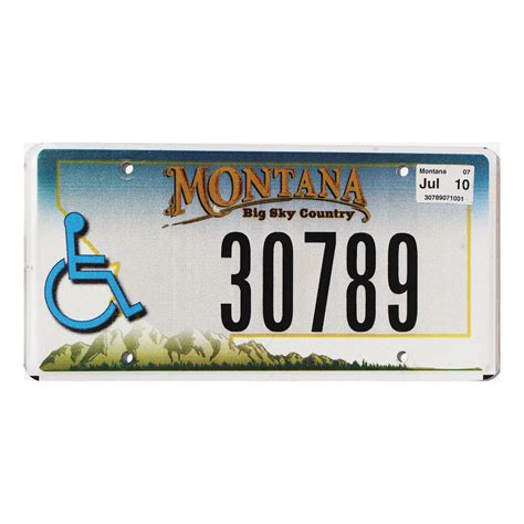 2010 Montana Disabled License Plate #30789 | Best Old Plates