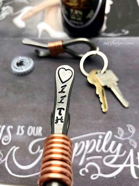 11th Year Wedding Gift - Steel Anniversary - Keychain Bottle Opener ...