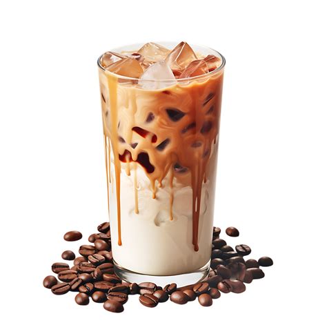 Iced Coffee With Cream Milk. Perfect For Drink Catalog. ai generated ...