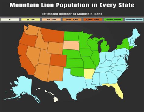 Here’s Where the 30,000 U.S. Mountain Lions Are Hanging Out - A-Z ...