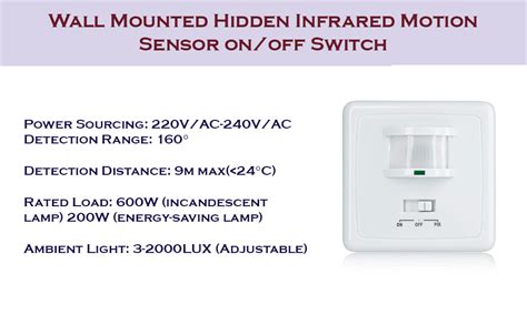 Blackt Electrotech(BT-31H): PIR Wall Mounted Hidden Infrared Motion ...