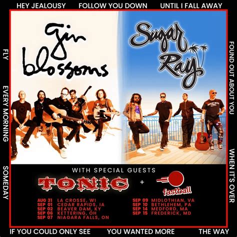 Gin Blossoms And Sugar Ray Announce Co-Headlining Summer Tour ...