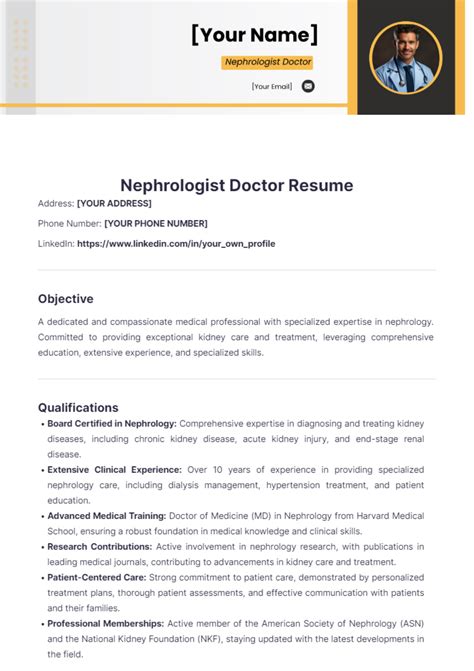 Free Doctor Resume Templates to Edit Online and Download