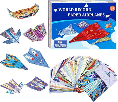 Amazon.com: Paper Airplane Kits with 16 Classic Designs, 32 Sheets of ...