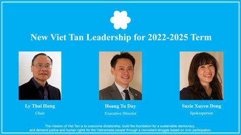 Viet Tan Announces New Leadership for 2022-2025 Term - Viet Tan (EN)