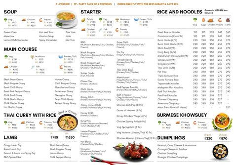 Menu at KUNG FU PANDA, Mumbai, Shop No 4