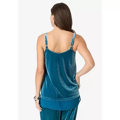 Roaman's Women's Plus Size Velour Cami