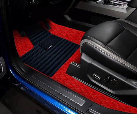 Ranger F1 Hybrid Front Floor Mats; Full Red (19-26 Ranger) - Free Shipping