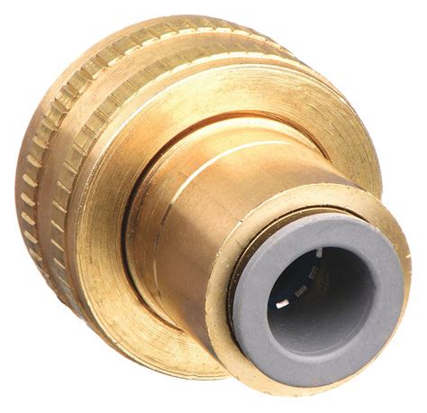 1/4 in x 3/4 in Fitting Size, Female x Female, Garden Hose Adapter ...