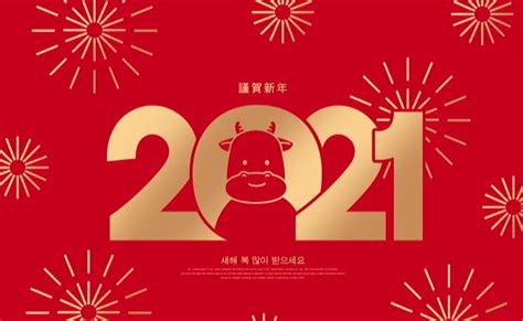 Happy New Year 2021 Greeting Cards With Fireworks