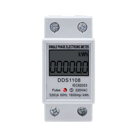 Lcd Single Phase Electric Energy Meter Kwh Ac Digital Watt-Hour Meter ...