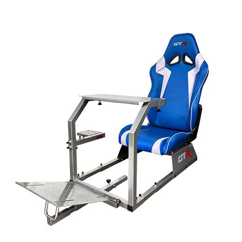 Gtr Simulator Gta Model Silver Frame Adjustable Leatherette Racing Seat ...