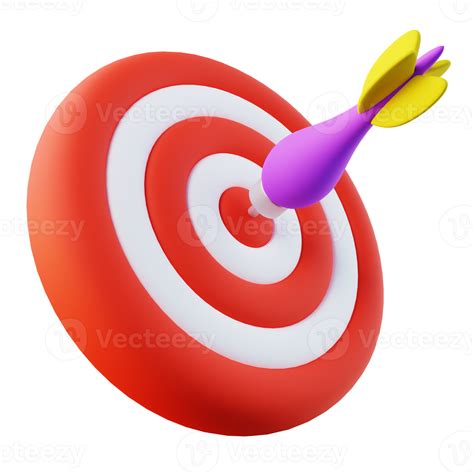 3d Illustration of Dart Bullseye Target 21629732 PNG