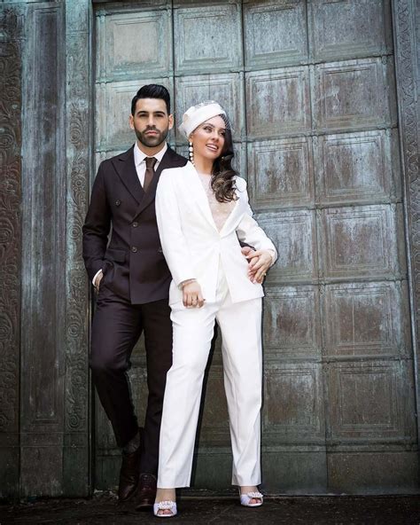 White Tailored Suit with Sheer Embellished Blouse | Sumissura