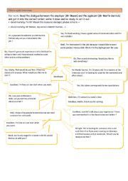 Job Interview Conversation Worksheet 的图像结果