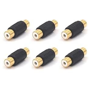 VCE 6-Pack Gold Plated RCA Female to RCA Female Coupler : Amazon.in ...