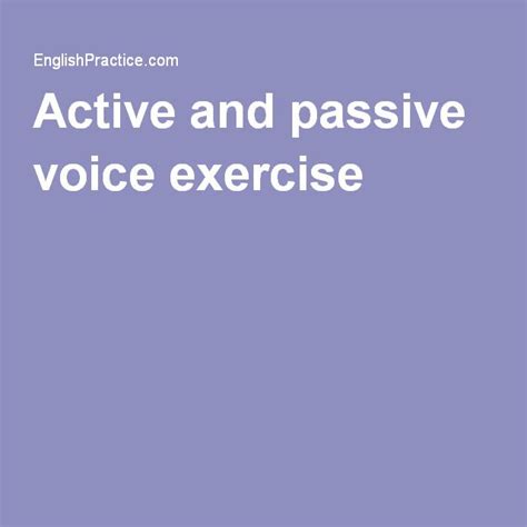 Active Voice Exercise 的图像结果