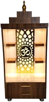 ARTOFINDIA® White Wooden Pooja Mandir for Home/Temple for Office/Pooja ...