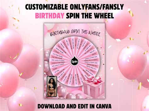 Onlyfans Game Onlyfans Birthday Spin the Wheel Onlyfans Promo Graphic ...