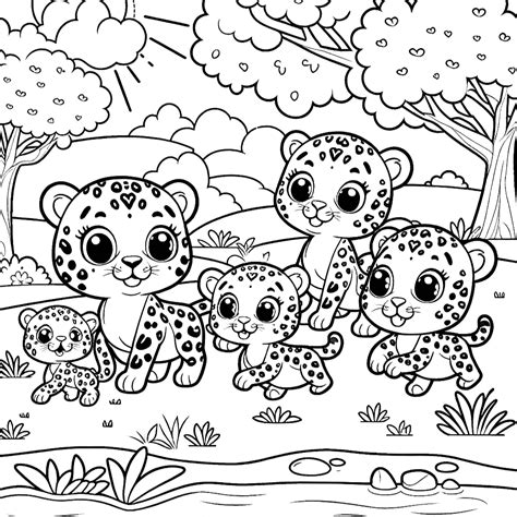 Leopard Coloring Pages 25 - Coloring Pages Gem