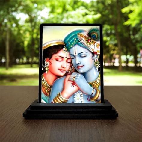 Buy VPRINT QUALITY Lord Radha Krishna Wooden Car Dashboard Idols ...
