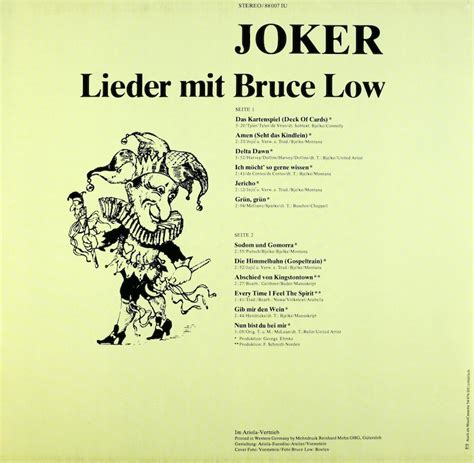 Bruce Low. Joker. Lieder mit Bruce Low – Bertelsmann Vinyl Collection