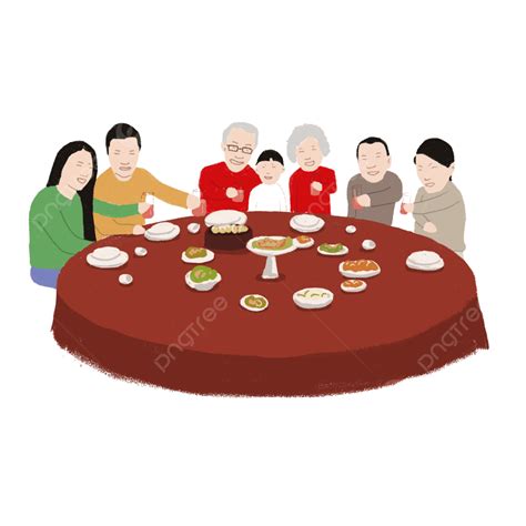 New Year Eve PNG Image, Hand Painted Elements Of New Year S Eve Dinner ...