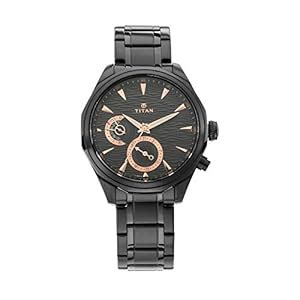 Titan Regalia Maritime Black Dial Quartz Multifunction Stainless Steel ...