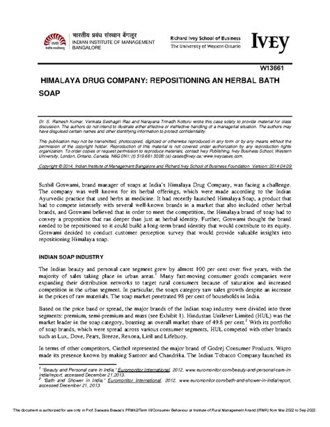 2. Himalaya Drug Company - Repositioning an Herbal Soap - H W HIMALAYA ...